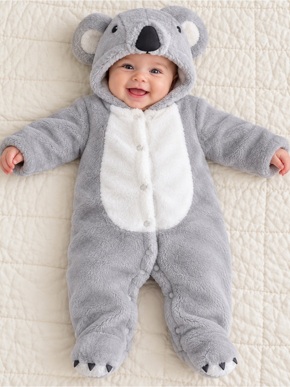 Mikistory Baby Koala Costume Gray 73 cm (6–9 Months)